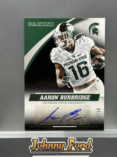 Aaron Burbridge 2016 Panini Collegiate Michigan State schwarz Autogramm #05/10 #AB-MSU