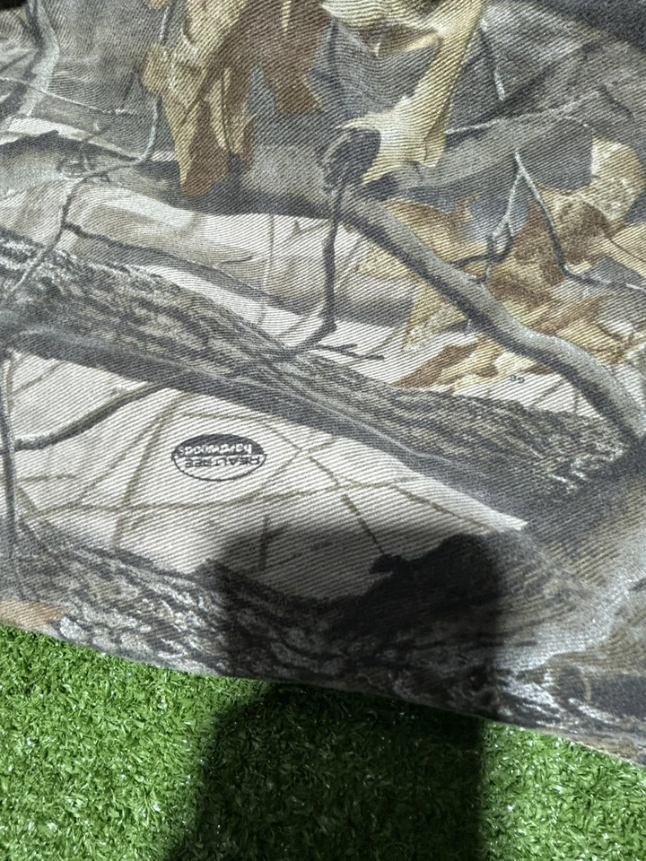 Outfitters Ridge Realtree Hardwoods Print Camo Denim Pants 38x30 Double Knee - Image 3 of 4