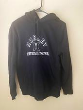 Hurley Logo Graphic Print Black Pullover Hoodie, Drawstring Hood, Pocket Men's S