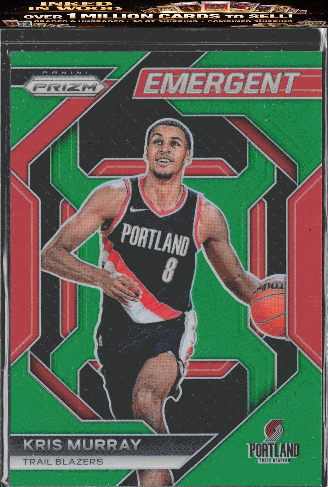 2023-24 Panini Prizm #11 Kris Murray Emergent Prizms Green