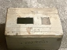 1920s Metal Egg Crate Shipping Box 4 doz Storage  Antique Vintage Farmhouse