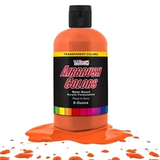US Art Supply 8-Ounce Transparent Orange Airbrush Paint