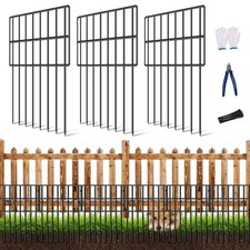 25 Pack Garden Animal Barrier Fence, 17in H x27ft L No Dig Decorative Fence...