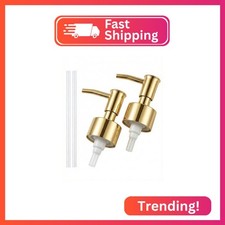 2-Pack Soap  Lotion Dispenser Replacement Pumps for 28/400 Bottles, Gold