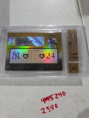 Rare 2010 Topps Tribute Robinson Cano Gold Auto Bat #10/25 BGS 9.5