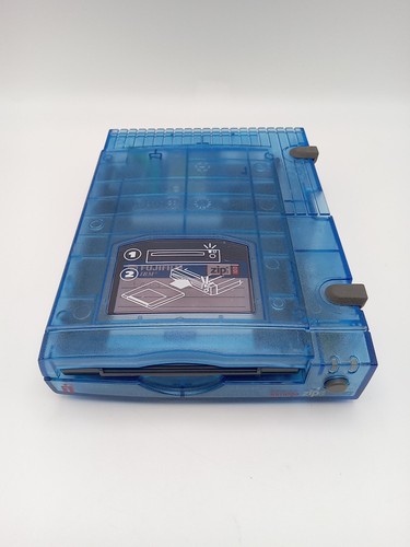 Iomega Zip 100 USB External Disk Drive Z100USB Translucent Blue - Untested