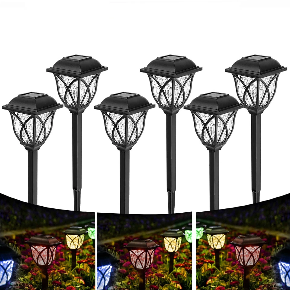 6X LED Solar Pathway Light Outdoor Garden Lawn Christmas Walkway Xmas Decor Lamp - Image 2 of 4