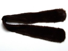 Pelzkragen Schal Stola echt Nerz - dunkelbraun - Top-Zustand