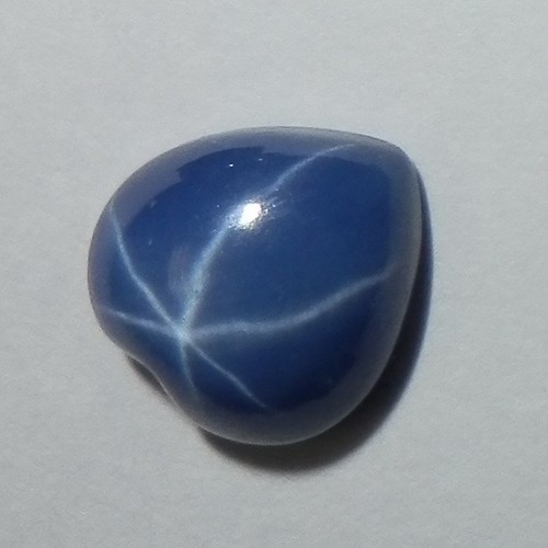 Blue Star Sapphire Heart 7x7 mm Cabochon 6 Rayed Lab-created Opaque 15 pcs Lot - Picture 7 of 12