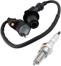 Lgnition Coil for TRX300 TRX250 with 4929 DPR8EA9 Spark Plug for TRX250 TRX250EX