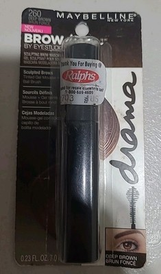 Maybelline Brow Drama Sculpting Brow Mascara #260 Deep Brown Not Sealed 