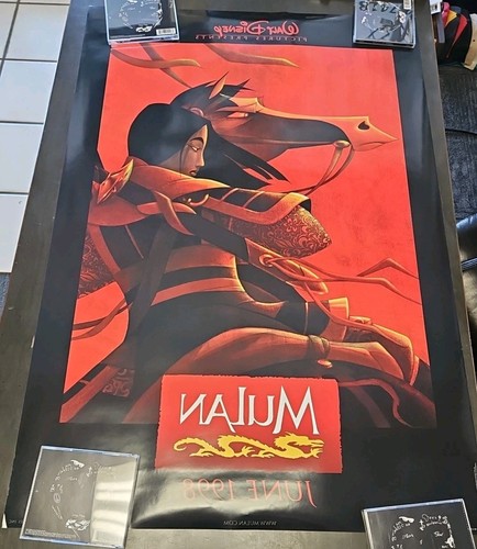 Ming-Na Wen Disney Mulan SIGNED Original 1998 DS 27x40 Movie Poster JSA COA - Picture 7 of 7