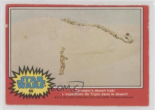 1977 OPC Star Wars #69 Threepio's desert trek!