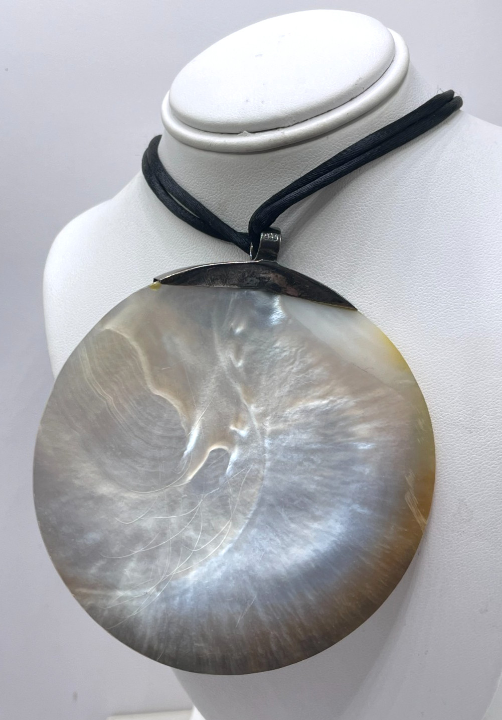 VTG Statement MOP Shell 925 Sterling wirework Art… - image 4