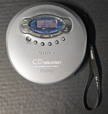 Sony CD Walkman G-Protection D-FJ61 Portable CD Player FM/AM Radio - Powers On
