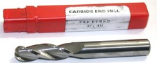 HTC 3/8" Diameter 3 Flute Solid Carbide Ball End Mill Made in the USA