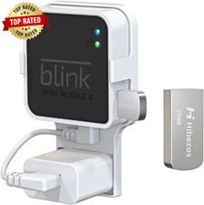 256GB USB Flash Drive & Outlet Mount for Blink Sync Module 2 W/Short Cable | Rel