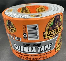 Gorilla 1.88  x 30 Yd Heavy Duty Duct Tape  2-Pack Bundle  SILVER