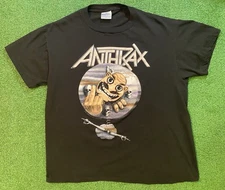 Vintage 90s Anthrax T-Shirt Mens XL Concert Tour Brockum Heavy Metal 1991 USA