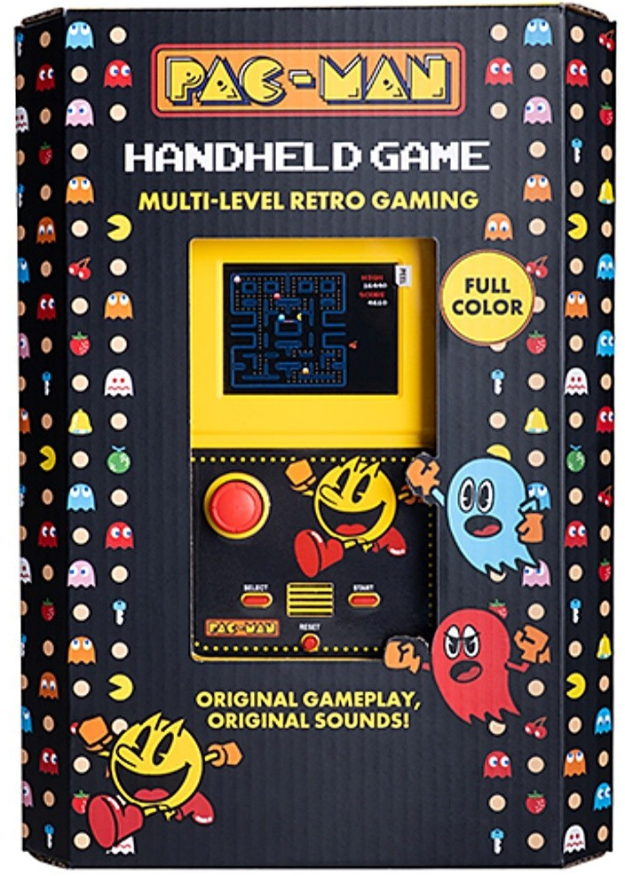 PAC-MAN Handheld Multi-Level Retro Arcade Game Color LCD Joystick