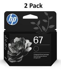 2 Pack HP 67 Ink Cartridge - Black 3YM56AN 07/27