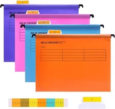 Foolscap Suspension Files with Tabs and Card Inserts for Filing Cabinets