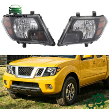 Black Housing Headlights Lr Pair Wo Bulbs For 2009-2021 Nissan Frontier Black Housing Headlights Lr Pair Wo Bulbs For 2009-2021 Nissan Frontier