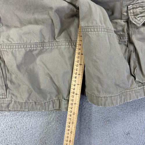 Abercrombie & Fitch Shorts Mens 33 Brown Khaki Cargo Button Fly Preppy Y2K Heavy - Picture 8 of 9
