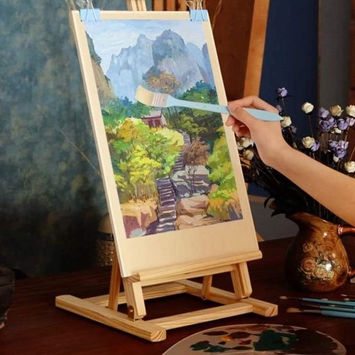 Wooden Easel Stand Tripod Painting Easels Art Display Wedding Shop Display AU - Picture 2 of 12