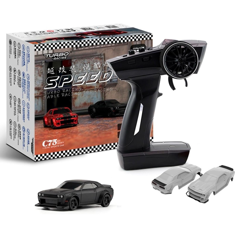 TurboRC 1:76 Mini 4CH 2.4GHz Proportional Remote Control Sports Car RTR