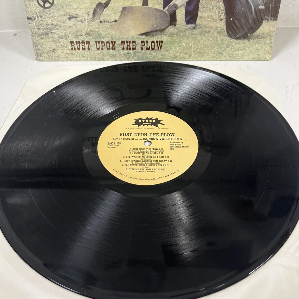 Coney Carver And The Rainbow Valley Boys Rust Upon The Plow Bluegrass Vinyl VG+ - Image 2 of 4
