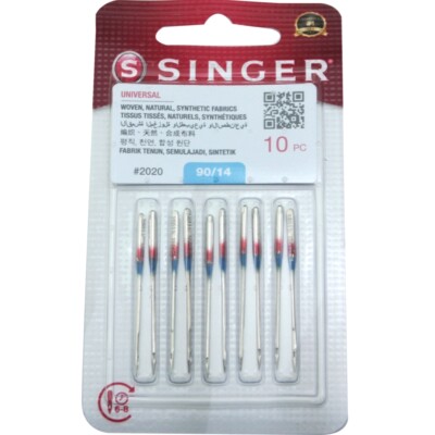 Pack of 10 Singer 2020 Universal Home Sewing Machine Needles