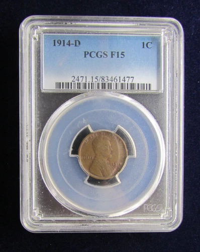 1914 D Lincoln Cent PCGS F15