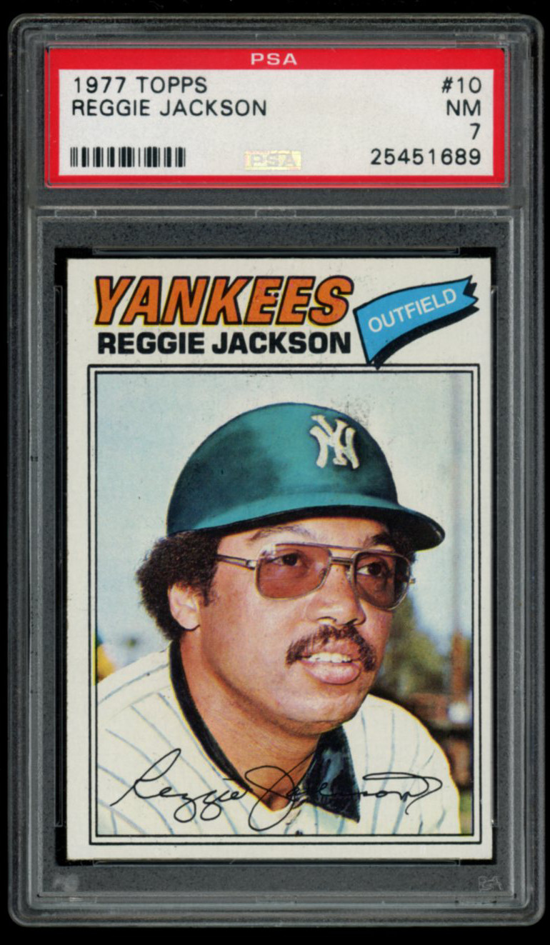 1977 TOPPS #10 REGGIE JACKSON YANKEES HOF PSA 7