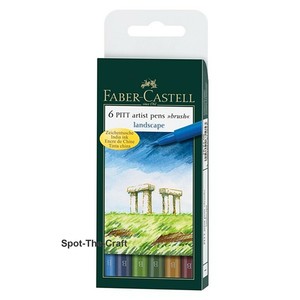Faber-castell pitt artist landscape brush tip 6 piece set (4005401671053)
