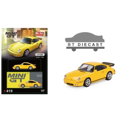 MINI GT PORSCHE RUF CTR 1987 1/64 DIECAST MODEL CAR BLOSSOM YELLOW MGT00419