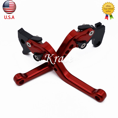 For Honda CB599 CB600 Hornet 1998-2006 CNC Brake Clutch Levers Short Adjust Red