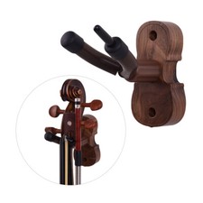 Wall Mount Violin Fiddle Viola Hanger Hook Keeper Rubber Cushion Wood Base W8O3