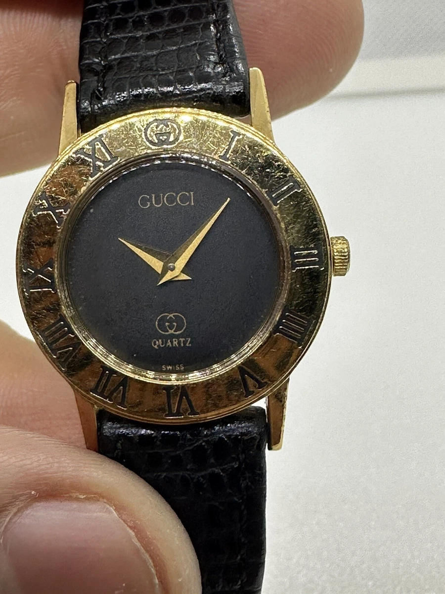 Vintage Gucci Watch 3000L 25mm Women's Black 0295907