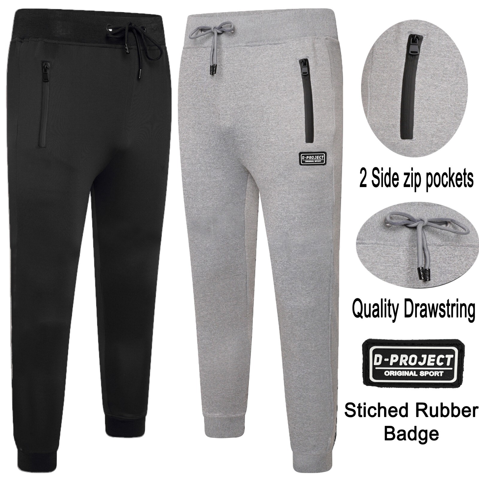 Mens Tracksuit Bottoms Slim Fit Skinny Jogging Joggers Sweat Pants