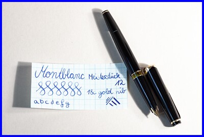 1965 MONTBLANC Masterpiece N° 12 fountain pen smooth F FINE 18C