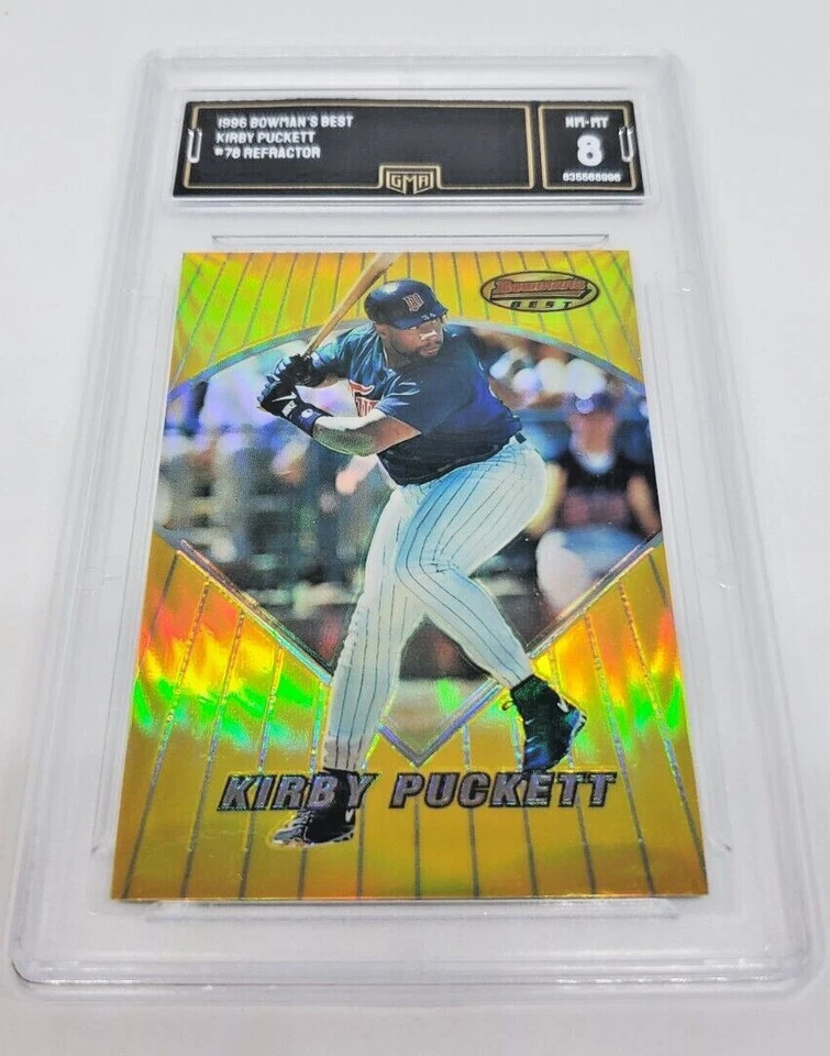 1996 年 Bowman's Best Refractor Kirby Puckett #78 GMA NMMT 8!  美丽罕见!! — 第 3/4 张图片