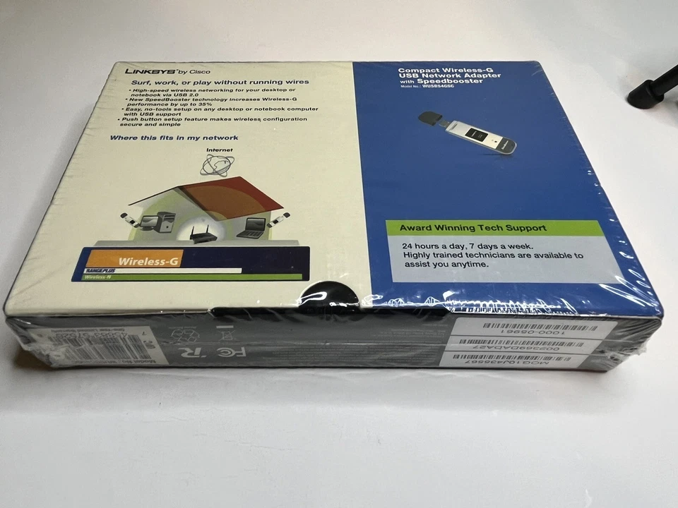 Cisco-Linksys WUSB54GSC Compact Wireless-G USB Network Adapter with SpeedBooster - Image 3 of 4