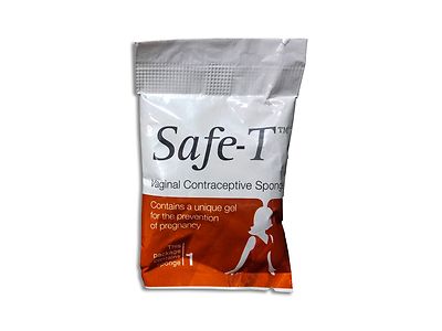 Safe-T Hormone Free Contraceptive Sponge Sex Vaginal  Pregnancy Prevent Woman 