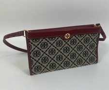 Tory Burch (3686) Jacquard Handbag Burgundy BRAND NEW
