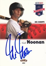NICK NOONAN AZL SAN FRANCISCO GIANTS SIGNED TRISTAR BASEBALL CARD DIEGO PADRES