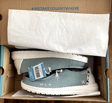 Hey Dude Wendy Youth Boho Light Denim - Size 5 Youth/6 Ladies  Brand New in Box