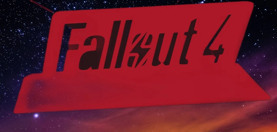 Fallout 4 Desk Sign 🚀 3D Print Free Standing SciFi Color Choice Cosplay Gamer  - Image 4 of 4