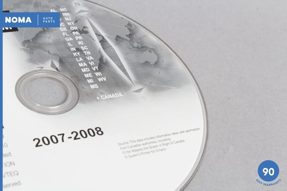 07-08 Jaguar XK XKR X150 Navigation System Disc DVD USA Canada 6W8310E898BD OEM - Image 3 of 4