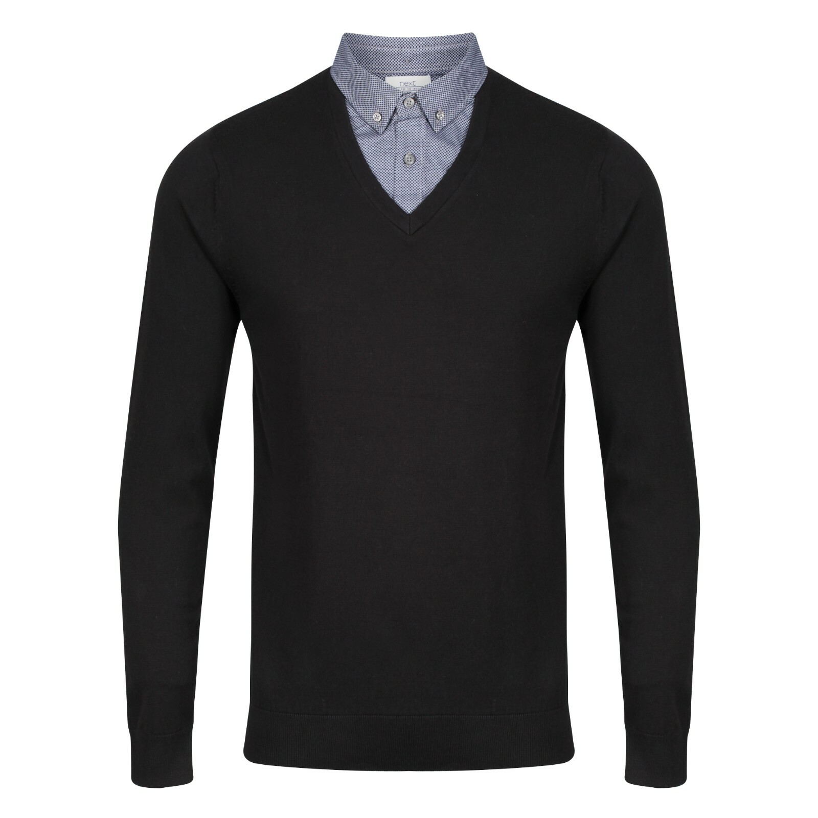 Mock Shirt Jumper New Mens Ex Famous 